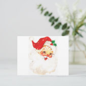 レトロヴィンテージサンタクリスマスクリスマスポストカード ポストカード (スタンド正面)