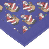 レトロヴィンテージサンタクロースクリスマスホリデー テーブルクロス (アングル)