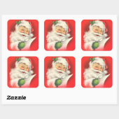 レトロヴィンテージサンタクロース大 スクエアシール (シート)