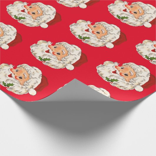 レトロヴィンテージサンタクロース ラッピングペーパー (角)