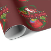 レトロヴィンテージサンタクロース ラッピングペーパー (ロールコーナー)