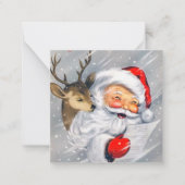 レトロヴィンテージサンタトナディアアド文字 ノートカード (正面)