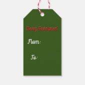 レトロヴィンテージサンタプレザントギフト ギフトタグ (裏面)