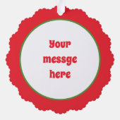 レトロヴィンテージサンタ・シェフの追加メッセージ オーナメントカード (裏面)