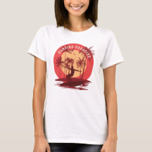 レトロヴィンテージサーフィンパラダイスTシャツ