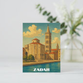 レトロヴィンテージザダールクロアチアトラベル ポストカード (スタンド正面)
