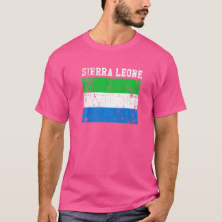 レトロヴィンテージシエラレオネ国旗Krioルーツ Tシャツ