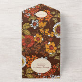 レトロヴィンテージシックステラコッタ結婚ズ オールインワン招待状 (外側)