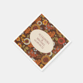 レトロヴィンテージシックステラコッタ結婚ズ スタンダードカクテルナプキン (角)