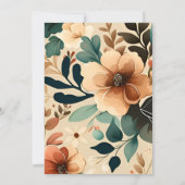 レトロヴィンテージシックステラコッタ結婚ズ セーブザデート (裏面)