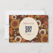 レトロヴィンテージシックステラコッタ結婚ズ 出欠カード (正面)