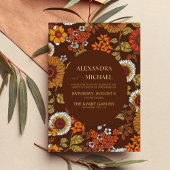 レトロヴィンテージシックステラコッタ結婚ズ 箔招待状