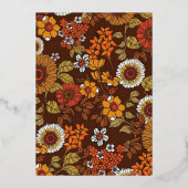 レトロヴィンテージシックステラコッタ結婚ズ 箔招待状 (裏面)