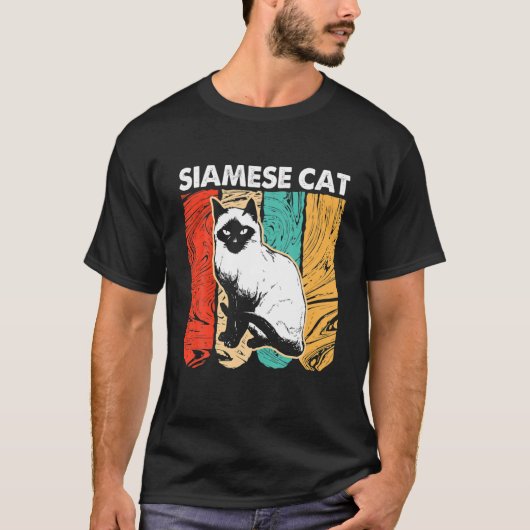 レトロヴィンテージシャメネコ Tシャツ (正面)