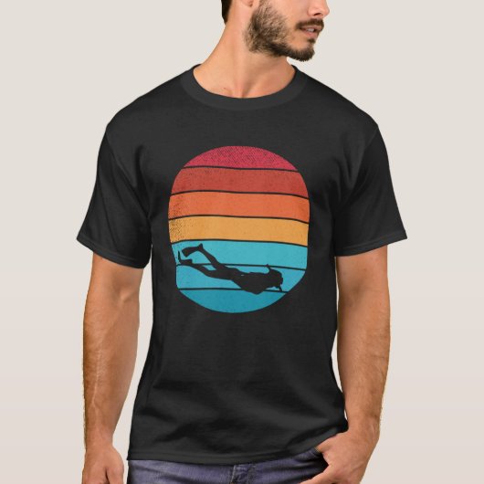 レトロヴィンテージシュノーケリングホビー2 Tシャツ (正面)