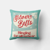 レトロヴィンテージシルバーベルズクリスマス クッション (裏面)