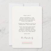 レトロヴィンテージシンプルカラーカスタムメリークリスマス シーズンカード (裏面)