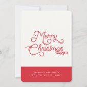 レトロヴィンテージシンプルカラーカスタムメリークリスマス シーズンカード (正面)