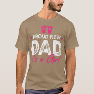 レトロヴィンテージジェンダー誇りを持ったが新しい父のA Giを明らかにする Tシャツ