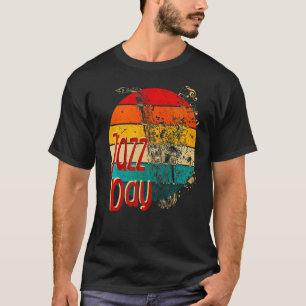 レトロヴィンテージジャズジャズミュージシャン衣装タイムTo J Tシャツ
