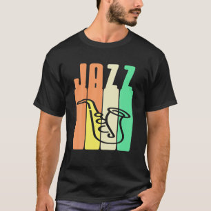 レトロヴィンテージジャズ素晴らし愛好家のためのジャズデザイン Tシャツ