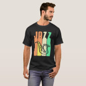 レトロヴィンテージジャズ素晴らし愛好家のためのジャズデザイン Tシャツ (正面フル)