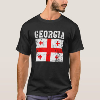レトロヴィンテージジョージア州旗ジョージアンルーツ Tシャツ