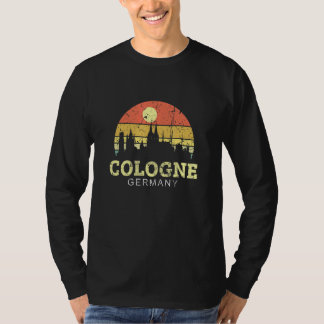 レトロヴィンテージスカイラインケルンケルンケルンシティ Tシャツ