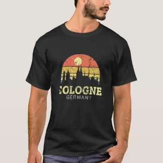 レトロヴィンテージスカイラインケルンケルンケルンシティ Tシャツ