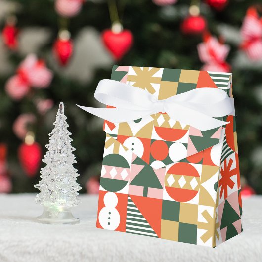 レトロヴィンテージスカラフルカンジナビアのクリスマス フェイバーボックス