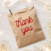 レトロヴィンテージスクリプト赤ちゃんシャワー フェイバーバッグ (クリップ留めされた状態)