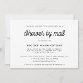 レトロヴィンテージスクリプトBaby Shower by mail photo 招待状 (裏面)