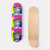 レトロヴィンテージスケートボード用ガールアートプリント スケートボード (正面)
