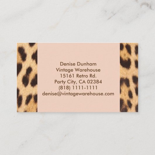 レトロヴィンテージスタイルさくらんぼプリント名刺 名刺 (裏面)