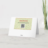 レトロヴィンテージスタイルグレーオレンジオーナメントホリデイ カード (裏面)