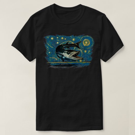 レトロヴィンテージスタイルバラクーダ Tシャツ (デザイン正面)
