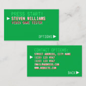 レトロヴィンテージスタイルビデ図解入りの、写真付きのオゲーム 名刺 (正面/裏面)