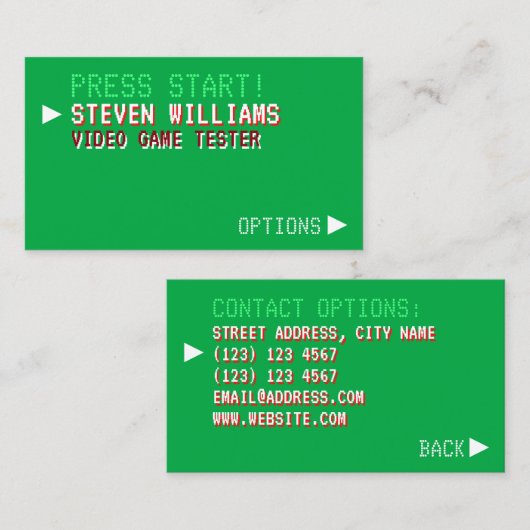 レトロヴィンテージスタイルビデ図解入りの、写真付きのオゲーム 名刺 (正面/裏面)