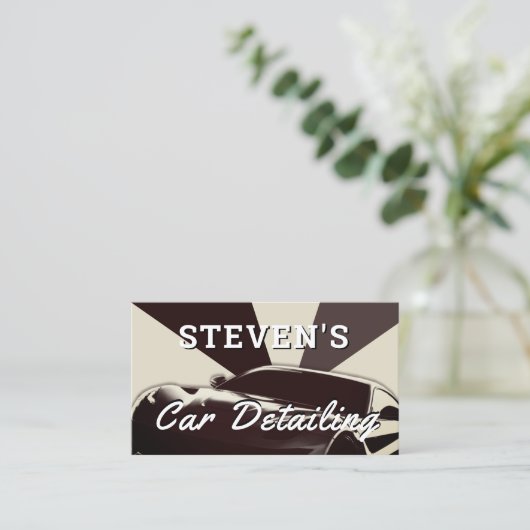 レトロヴィンテージスタイルレースカー 名刺 (スタンド正面)