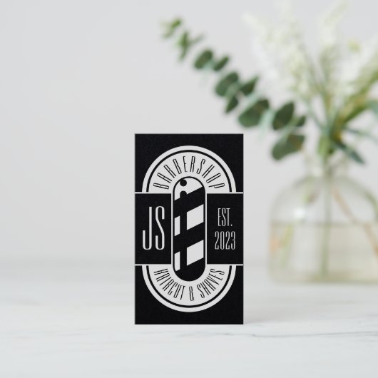 レトロヴィンテージスタイルロゴ 名刺 (スタンド正面)