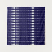 レトロヴィンテージスタイル円のジオメトリックライストライプン タペストリー (正面(横))