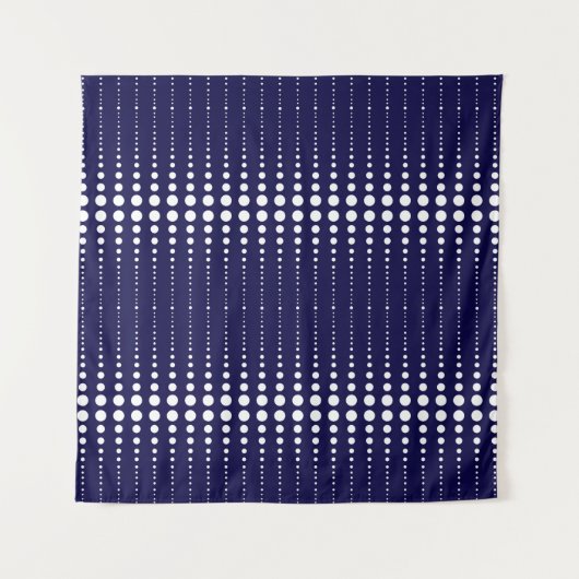 レトロヴィンテージスタイル円のジオメトリックライストライプン タペストリー (正面)