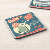 レトロヴィンテージスタイル動揺してラウンジポスター コースター (左側)