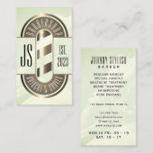 レトロヴィンテージスタイル大手金ゴールドロゴ名刺 名刺 (正面/裏面)