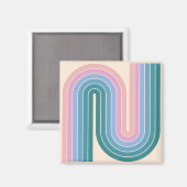 レトロヴィンテージスタイル幾何デザイン マグネット (正面/裏面)