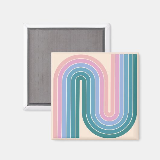 レトロヴィンテージスタイル幾何デザイン マグネット (正面/裏面)