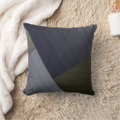 レトロヴィンテージスタイル幾何学線グレー緑nav クッション (ブランケット)