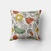 レトロヴィンテージスタイル果実模様 クッション (裏面)