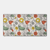 レトロヴィンテージスタイル果実模様 デスクマット (正面)