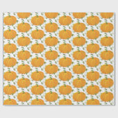 レトロヴィンテージスタイル秋秋パンプキン ラッピングペーパー (フラット)